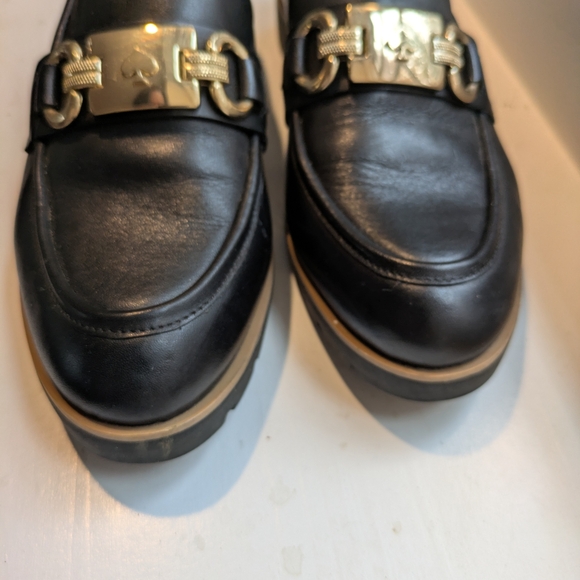 Kate Spade Black Leather Loafers 8M Kolby - Picture 3 of 12